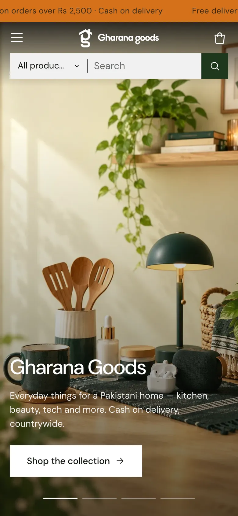 Gharana Goods on a phone